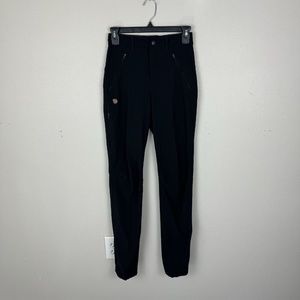 Fjallraven Abisko Trail Stretch Trousers Women's Size 2 Black Hiking Camping